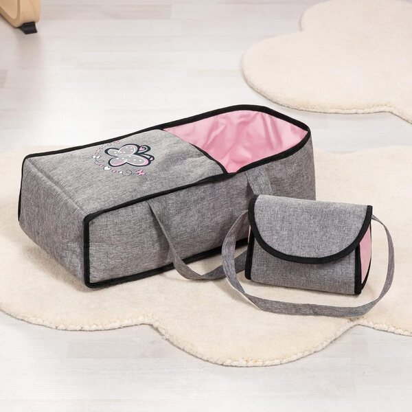 Bayer Design City Star Spielzeugkinderwagen für Puppen mit Tasche und verstellbarem Griff