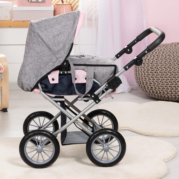 Bayer Design City Star Spielzeugkinderwagen für Puppen mit Tasche und verstellbarem Griff