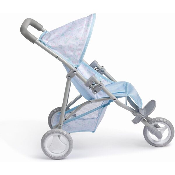 Zusammenklappbarer Jogger-Kinderwagen Berenguer Boutique Blau für Puppen bis 18" | JC Spielzeug