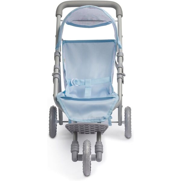 Zusammenklappbarer Jogger-Kinderwagen Berenguer Boutique Blau für Puppen bis 18" | JC Spielzeug