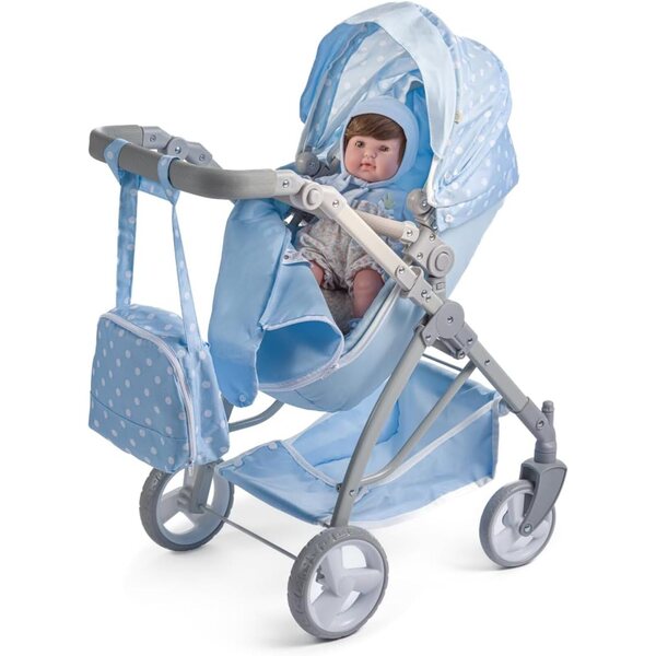 JC Toys Blue Royal Deluxe Klappkinderwagen für Puppen bis 20" | Ab 3 Jahren