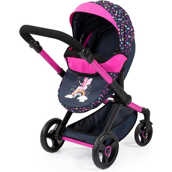 Bayer Pram Xeo Convertible 52 cm Spielzeugkinderwagen mit Tasche und Korb