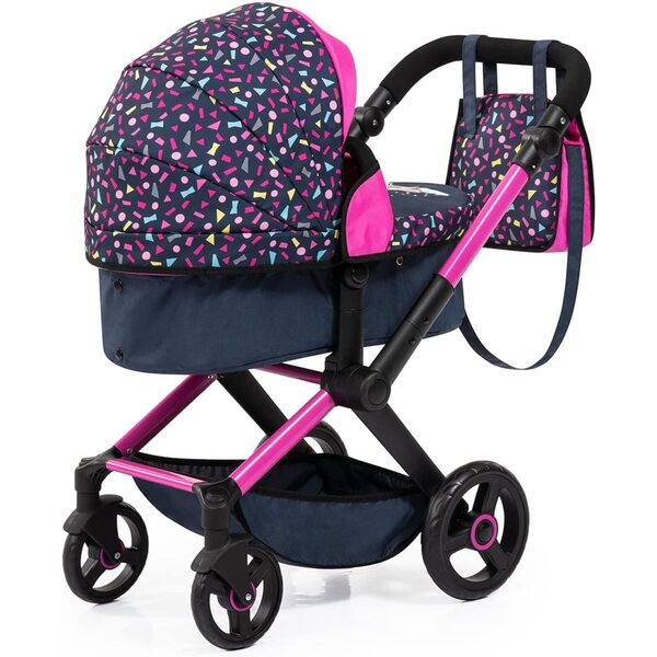 Bayer Pram Xeo Convertible 52 cm Spielzeugkinderwagen mit Tasche und Korb