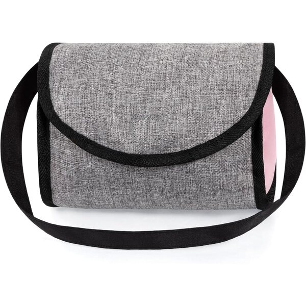 Zusammenklappbarer Zwillingskinderwagen für Puppen mit verstellbarem Griff und passender Tasche