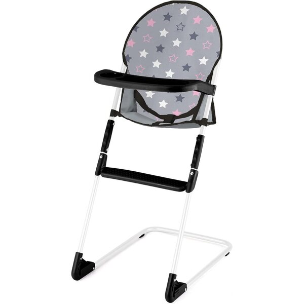 Bayer Xeo Kinderwagen-Set mit Zubehör für Puppen bis 46 cm, Grau und Pink