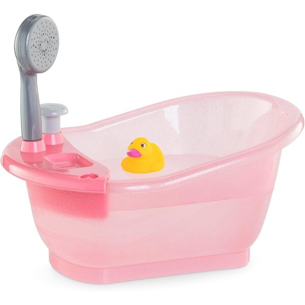 Badewanne mit Dusche für 12" und 14" Corolle Dolls - Rosa Rollenspiel