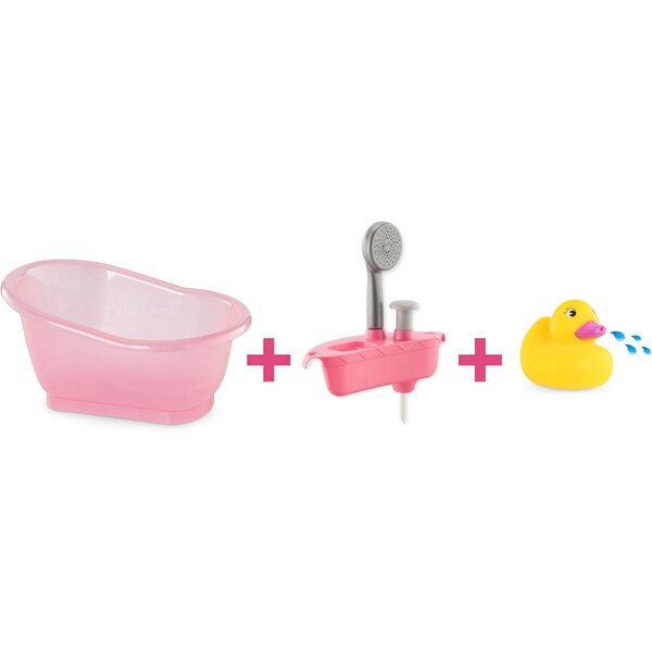 Vanička se sprchou pro panenky Corolle 12" a 14" - Pink Role Play