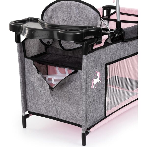 Bayer Mehrbett-Kinderbett für Puppen bis 46 cm mit Hochstuhl und Wickeltisch