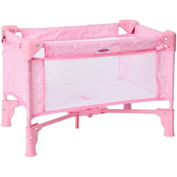Madame Alexander Klappbett für Puppen, rosa Herzen – Spielzubehör