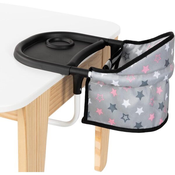 Klappbarer Hochstuhl für 46 cm große Puppen mit Tablett und Getränkehalter – Bayer