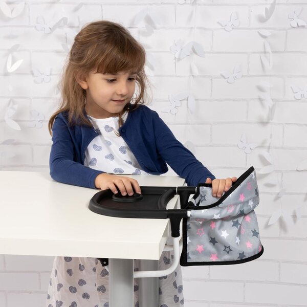 Klappbarer Hochstuhl für 46 cm große Puppen mit Tablett und Getränkehalter – Bayer