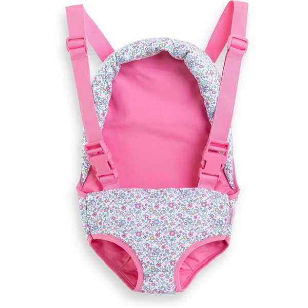 Corolle 14-Zoll-Puppenhalter mit rosa Blumenmuster für Kinder ab 2 Jahren