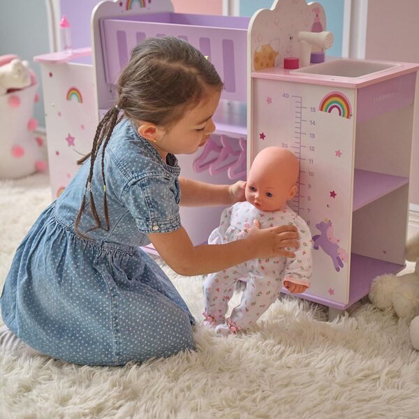 Olivia's Little World 6-in-1-Kinderzimmer mit Einhorn-Thema für Rollenspiele für Kinder ab 3 Jahren