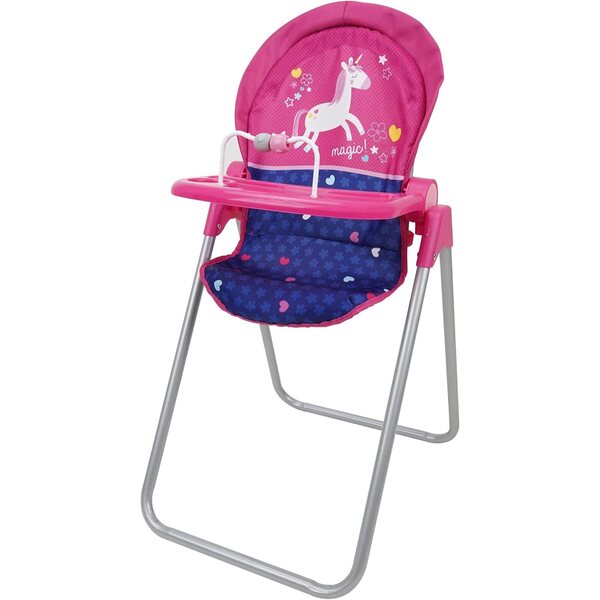509 Crew Einhorn-Spielzeughochstuhl für Puppen bis 61 cm, ab 3 Jahren