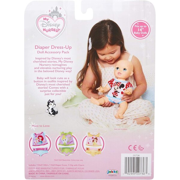 Ensemble d'accessoires Minnie pour poupées My Disney Nursery avec breloque à collectionner