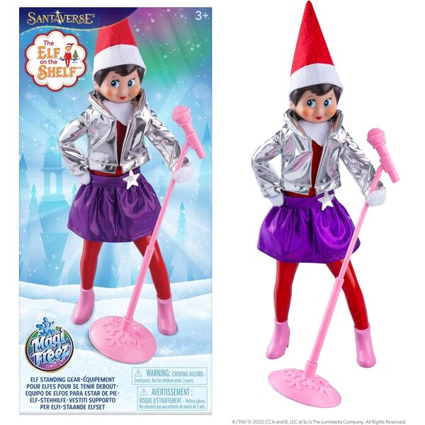 The Elf on the Shelf MagiFreez Pop Star Set avec veste Glam et accessoires exclusifs