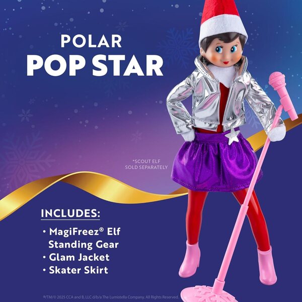 Den Elf am Regal MagiFreez Pop Star Set mat Glam Jacket an exklusiven Accessoiren