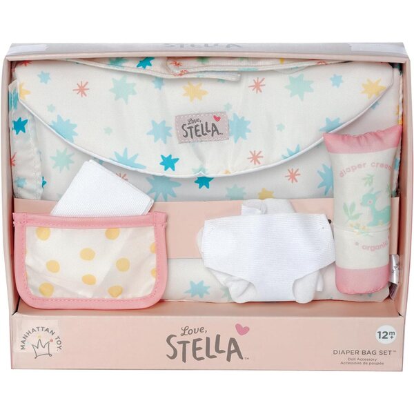 Love, Stella Luiertas en aankleedkussenset voor zachte poppen - 6-delig