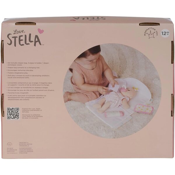 Love, Stella Luiertas en aankleedkussenset voor zachte poppen - 6-delig