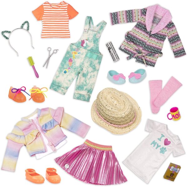 Glitter Girls Fashion Set 3 oblečení pro 14palcové panenky – hra a oblékání pro 3+ roky