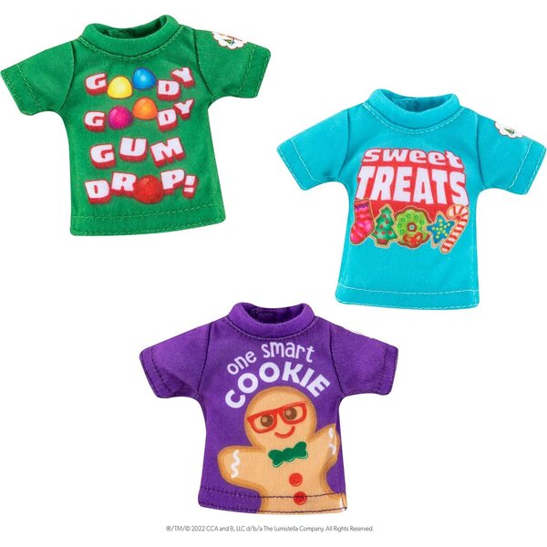 The Elf on the Shelf Set 3 Claus Couture T-Shirts für Scout Elf mit Blechetui