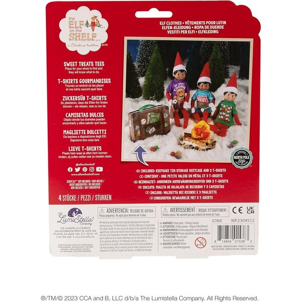 The Elf on the Shelf Set 3 Claus Couture T-Shirts für Scout Elf mit Blechetui