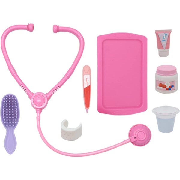 40 cm dokterskostuumset voor poppen - 15 accessoires voor rollenspel