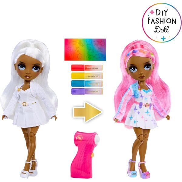 Rainbow High Airbrush-Set: Gestalten Sie Ihre DIY-Modepuppe mit abwaschbaren Markern
