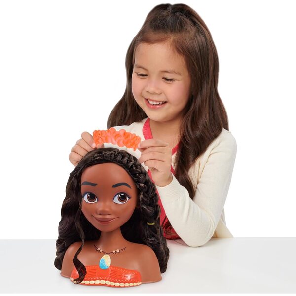 Kreatywna gra Disney Princess Moana Styling Head dla dzieci w wieku 3 lat z 14 akcesoriami