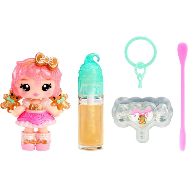 Yummiland Holiday Lip Gloss Doll Gigi Kit de brillant à lèvres en pain d'épice et porte-clés