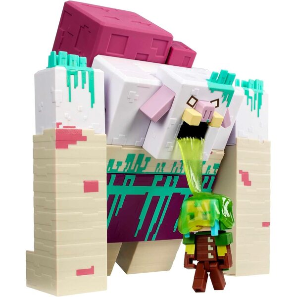 Mattel Minecraft Legends Devourer avec Slime et Ranger Attack 3,25 pouces
