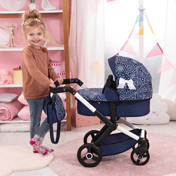 Bayer Xeo Cabrio-Puppenwagen mit verstellbarem Griff und Tasche im Lieferumfang enthalten
