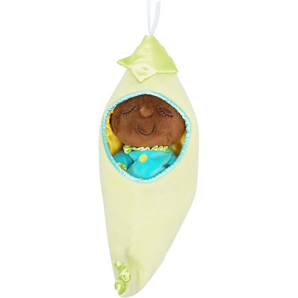 Manhattan Toy Snuggle Pod Sweet Pea Brown – Weiche Puppe für Babys ab 6 Monaten