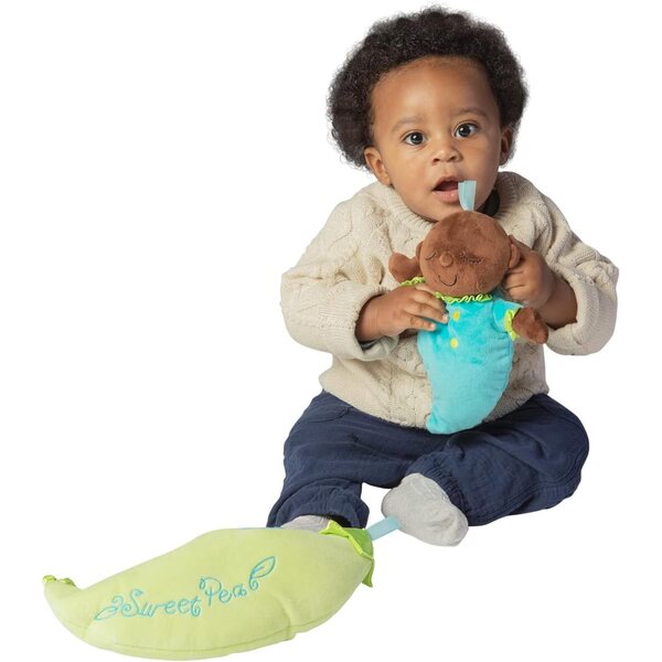 Manhattan Toy Snuggle Pod Sweet Pea Brown – Weiche Puppe für Babys ab 6 Monaten
