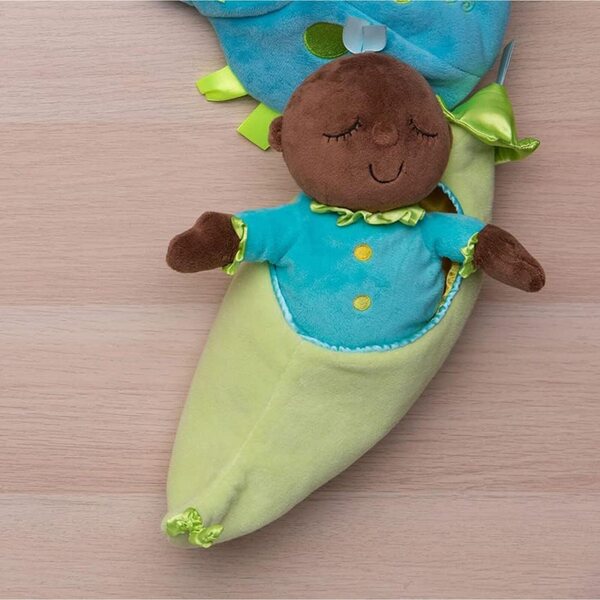 Manhattan Toy Snuggle Pod Sweet Pea Brown – Weiche Puppe für Babys ab 6 Monaten