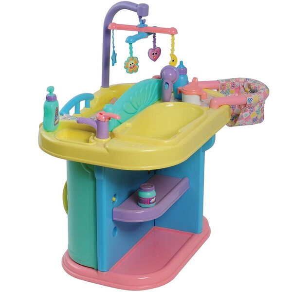 Constructive Playthings Baby Doll Changing Table with Accessories, Multicolor