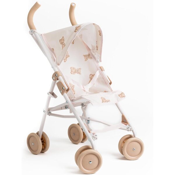 Roma Teddy XL -rattaat jopa 42 cm:n nukeille beigellä sisäänvedettävällä katos