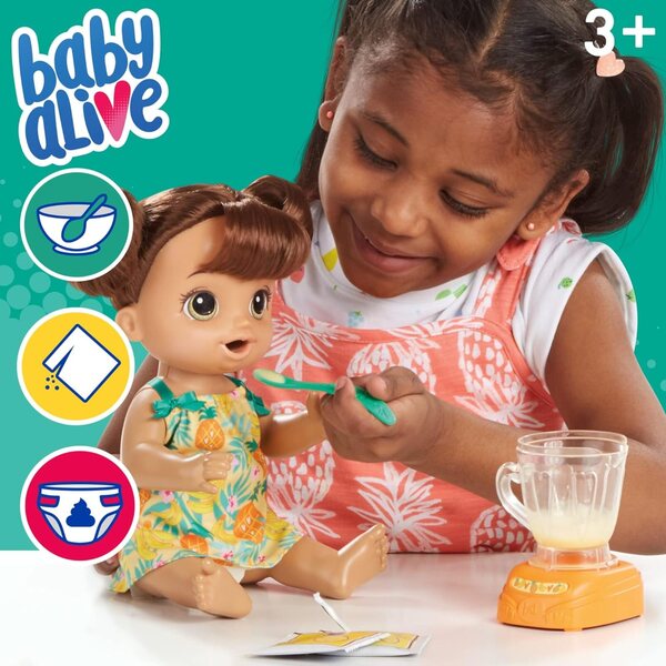 Baby Alive Magical Mixer: Păpușă cu blender de lucru real și accesorii pentru copii peste 3 ani