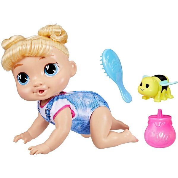Baby Alive Harper Hugs Poupée rampante électronique avec 40 sons et accessoires
