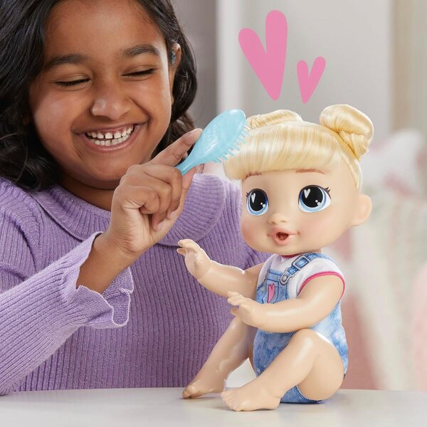 Baby Alive Harper Hugs Poupée rampante électronique avec 40 sons et accessoires