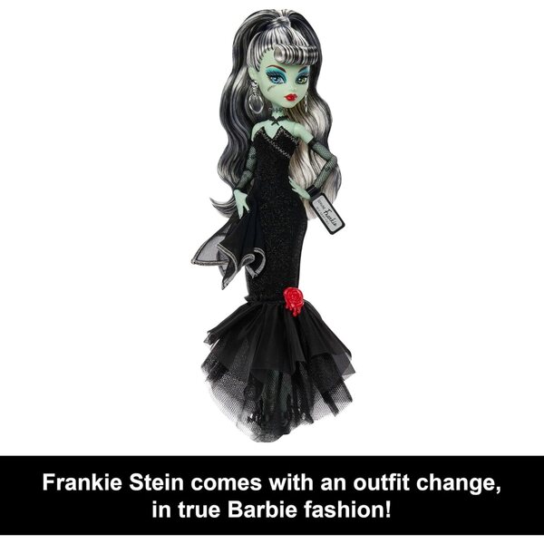 Barbie Monster High Frankie Stein mit Originalkostüm und elegantem Abendkleid