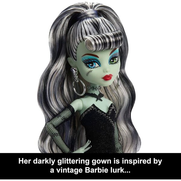 Barbie Monster High Frankie Stein mit Originalkostüm und elegantem Abendkleid