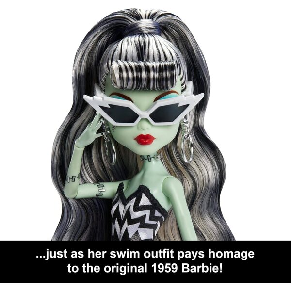 Barbie Monster High Frankie Stein mit Originalkostüm und elegantem Abendkleid